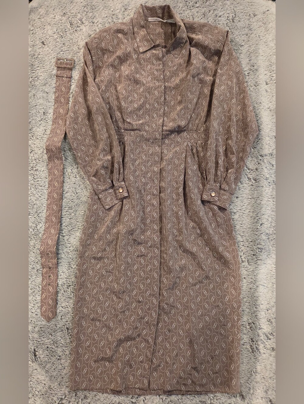 Talbots Long Sleeve Vintage Belted Dress Sz 10